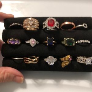 15 fashion rings some marked 925